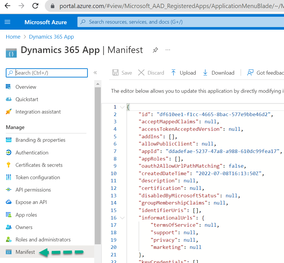 Register an App in Azure Active Directory for Dynamics 365 CE Online